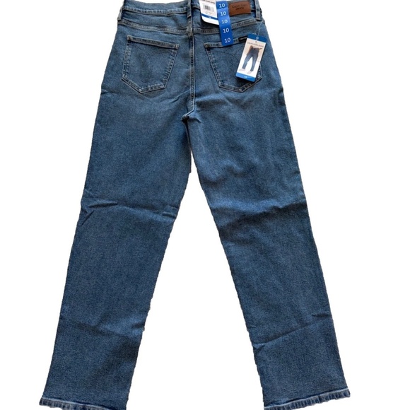 Calvin Klein Women High Rise Straight Leg Jeans Blue Wash 10 29" Inseam YKK - Picture 6 of 8